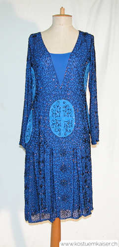 20er Jahre Kleid blau