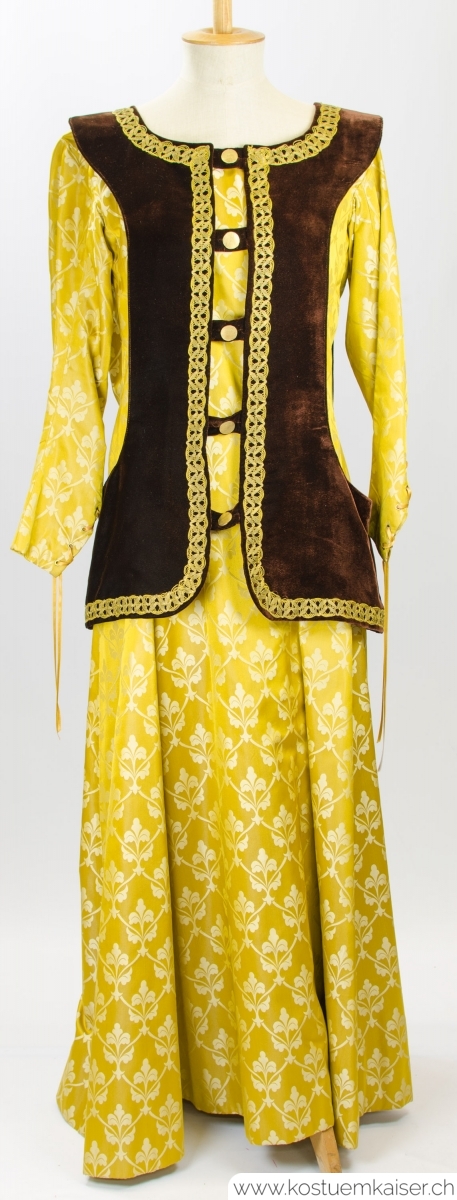 Mittelalter Kleid gelb