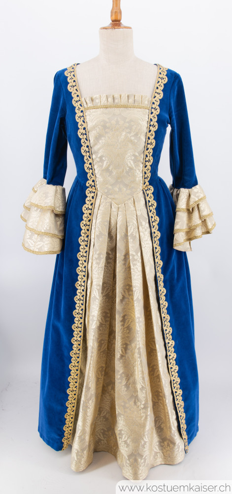Ballkleid Sechseläuten blau
