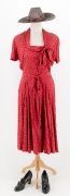 40er Jahre Kleid rot