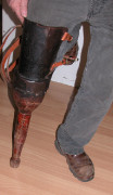 Jambe de bois vue de face