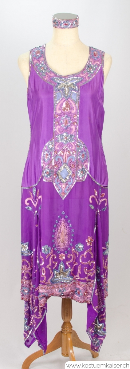 Charleston Paillettenkleid violett