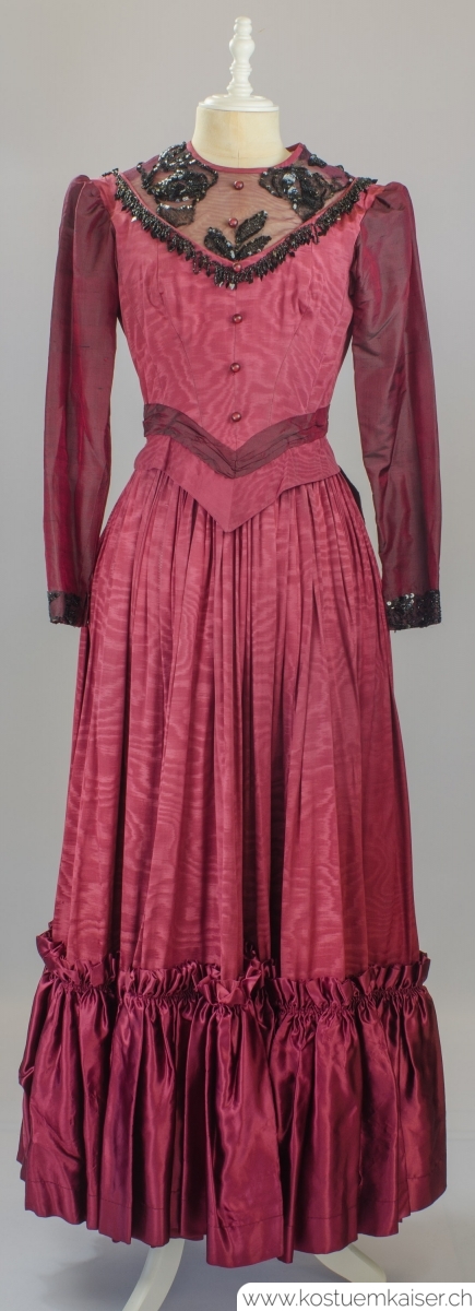Damenkleid Ende 19. Jahrhundert