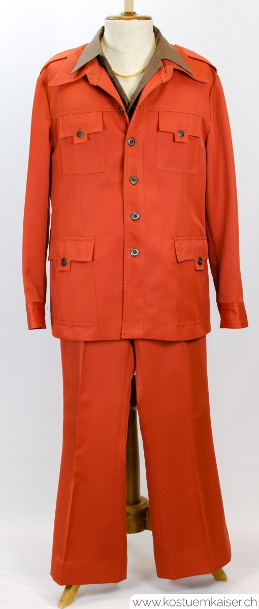 70er Jahre Anzug orange