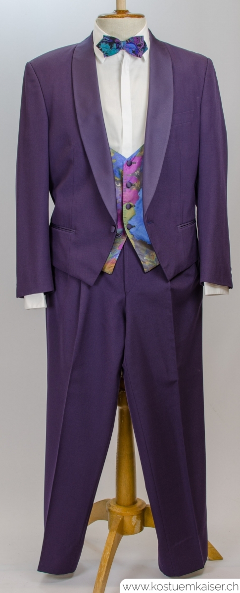 80er Jahre Anzug violett